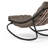Outdoor Metal Rocking Chair - Upholstered Patio Lounge Chair with Padded Seat, Heavy Duty for Porch-2051668849
