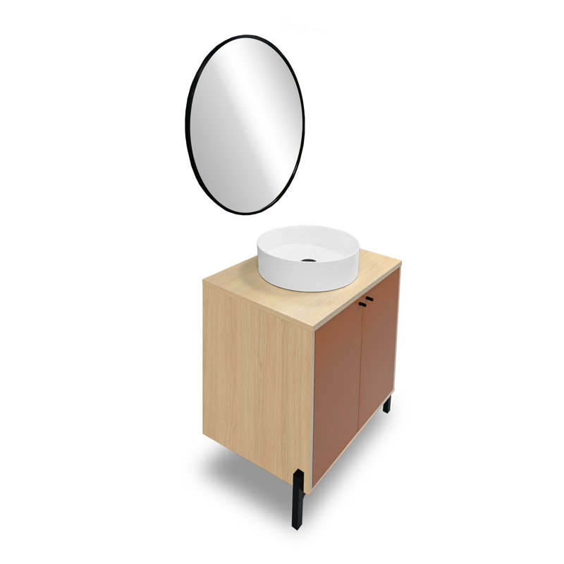 Azelle 169.2mm Bathroom Vanity with Basin, Apricot