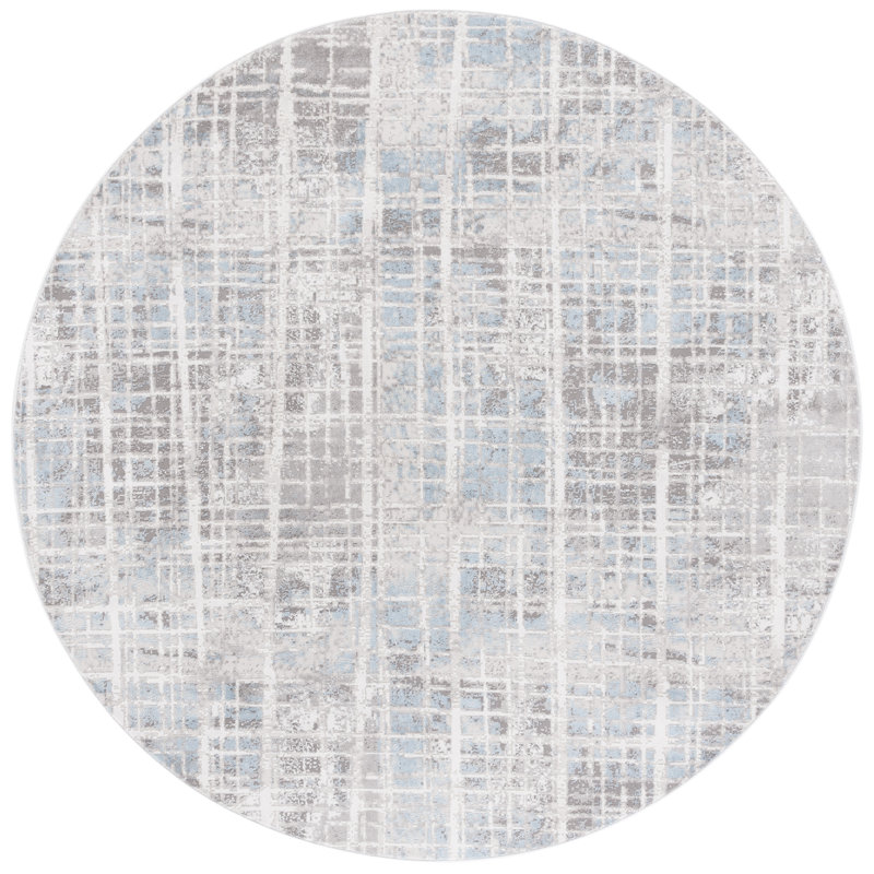 Tapis abstrait Candelario Performance, Rond 6 pi 7 po