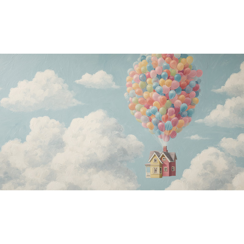 Décoration murale amovible "Whimsical Sky", 140 po x 108 po, Peler et coller