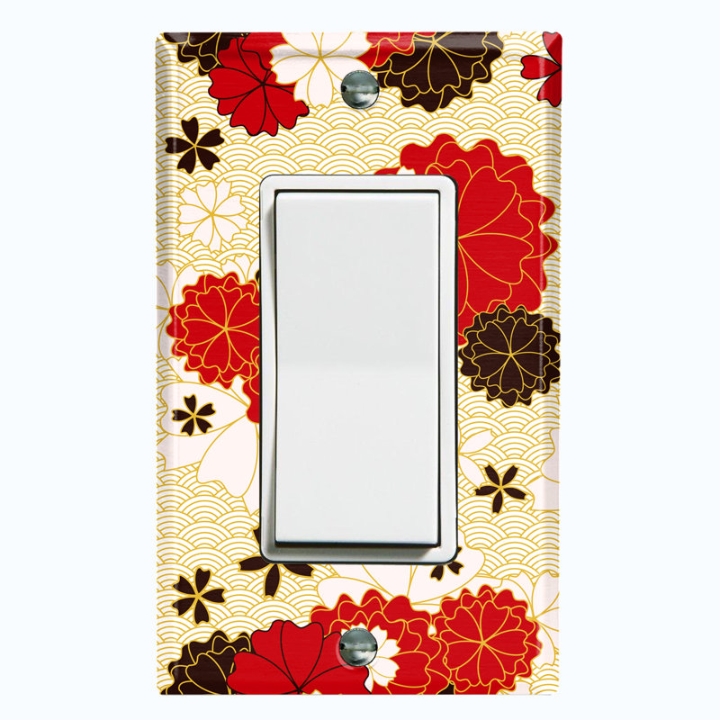 Patterned 1 - Gang Toggle Light Switch Standard Wall Plate