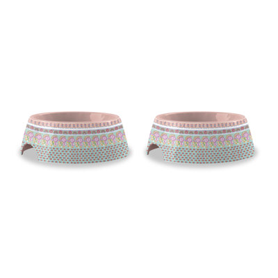 Bol pour animaux en mélamine Flower Fields - très petit - 1 tasse - rose multicolore