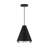 Roald 1 - Light Single Cone Pendant in Polished Nickel/Black-2131340877