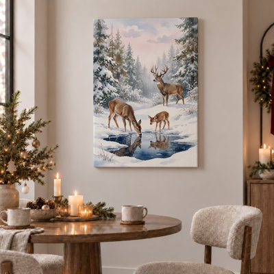 Art mural sur toile, "Deer"