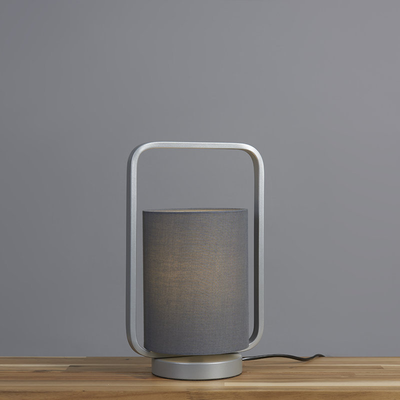 Ajaya Metal Table Lamp, Silver, Grey