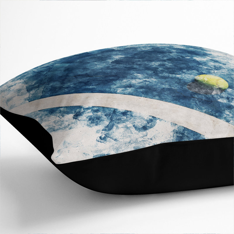 The Tennis Court Scatter Cushion, Black, 55cm H x 55cm W x 20cm D