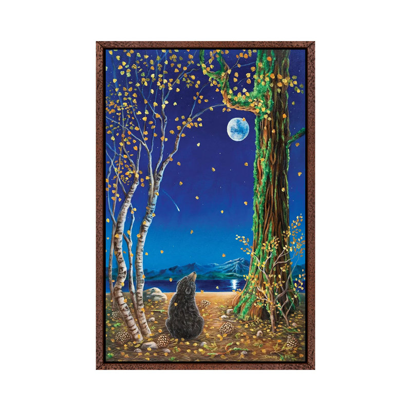 One Fall Evening by Cathy McClelland - Print on Canvas, 66.04 cm H x 45.72 cm W, Classic Brown Wood Framed