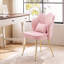 Chaise de coiffeuse en velours avec dossier à coussin fleuri et hauteur réglable antidérapante-1782960835
