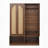 Farmhouse Widen Hall Tree with 4 Rattan Doors-159353071