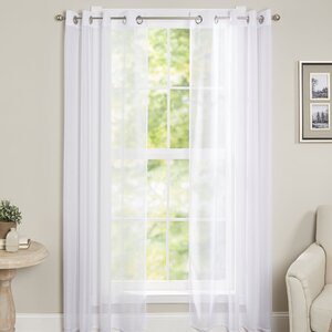 Latitude Run® Sirmans Polyester Semi-Sheer Curtain Pair & Reviews | Wayfair