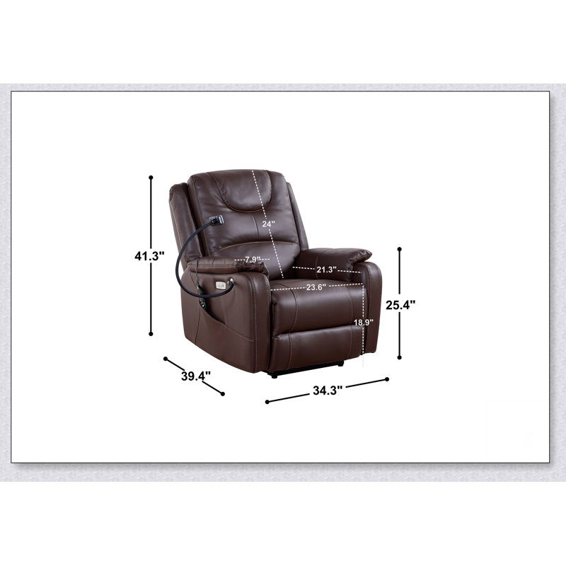 Fauteuil inclinable Zero Gravity Power, Brun