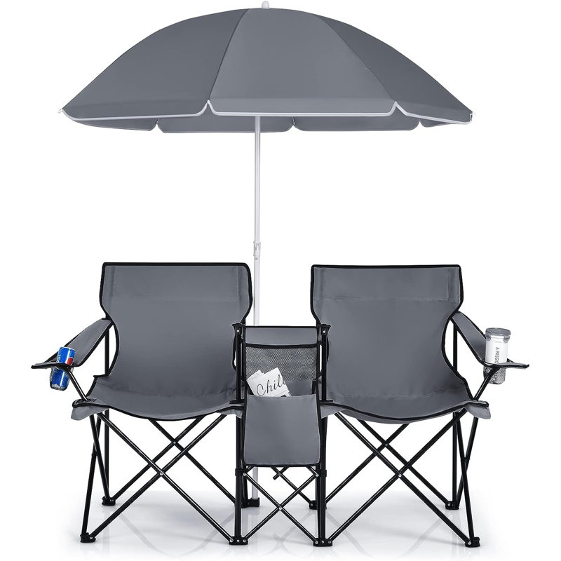 Besharat Folding Camping Chair, Grey