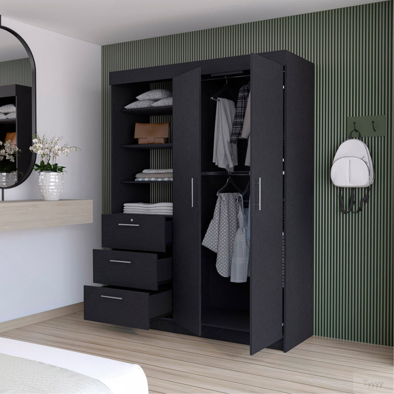 Armoire 3 tiroirs Wenge, Wengé