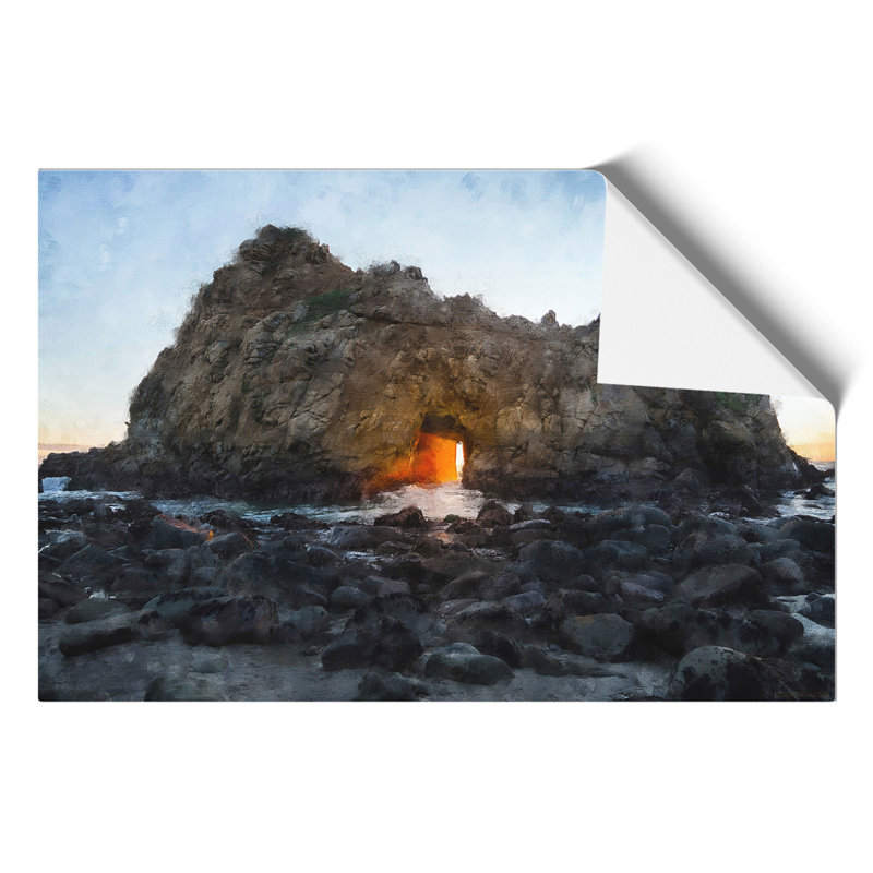 Sunset Through The Rock In California - No Frame Print, 42cm H x 59cm W x 0.1cm D