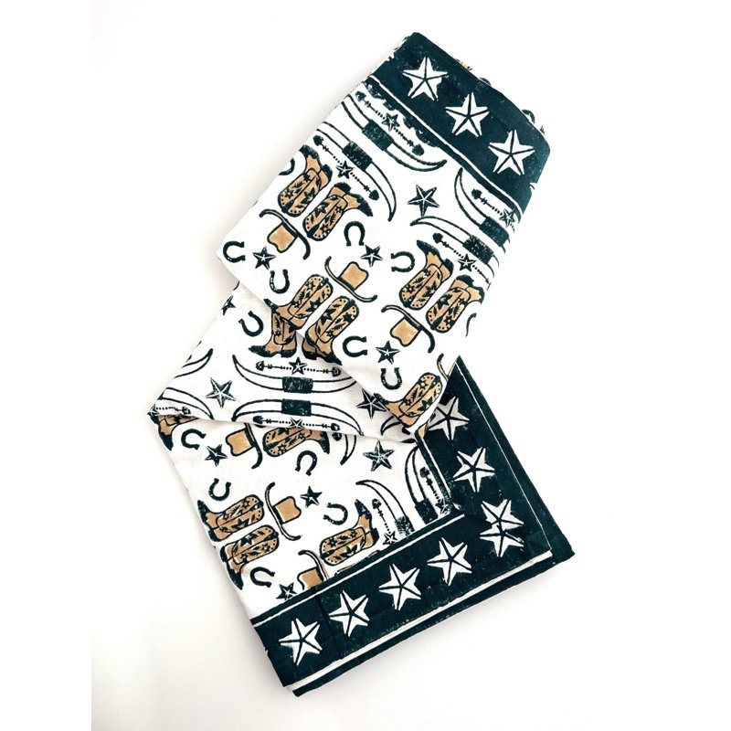 Table Throw (Ivory) - Cowgirl, Midnight & Chai