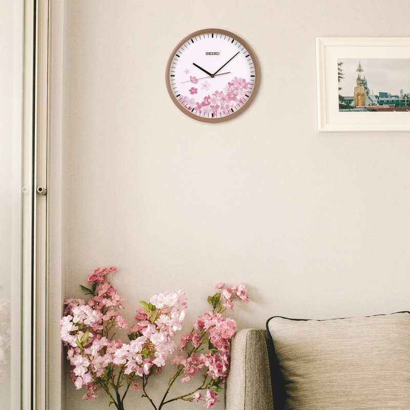 PIA020PRH Wall Clock, Rose Gold, Pink