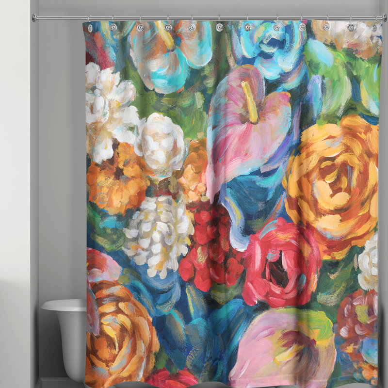 Olea Floral Shower Curtain