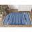 Blue-Themed Line Patterned Modern Decorative Rug-1851975017