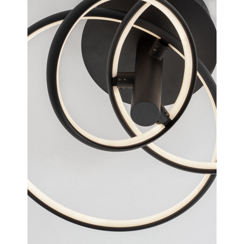 LED Semi Flush Mount, Black
