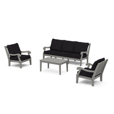 POLYWOOD x Birch Lane Verlyn 4-Piece Deep Seating Set with Sofa