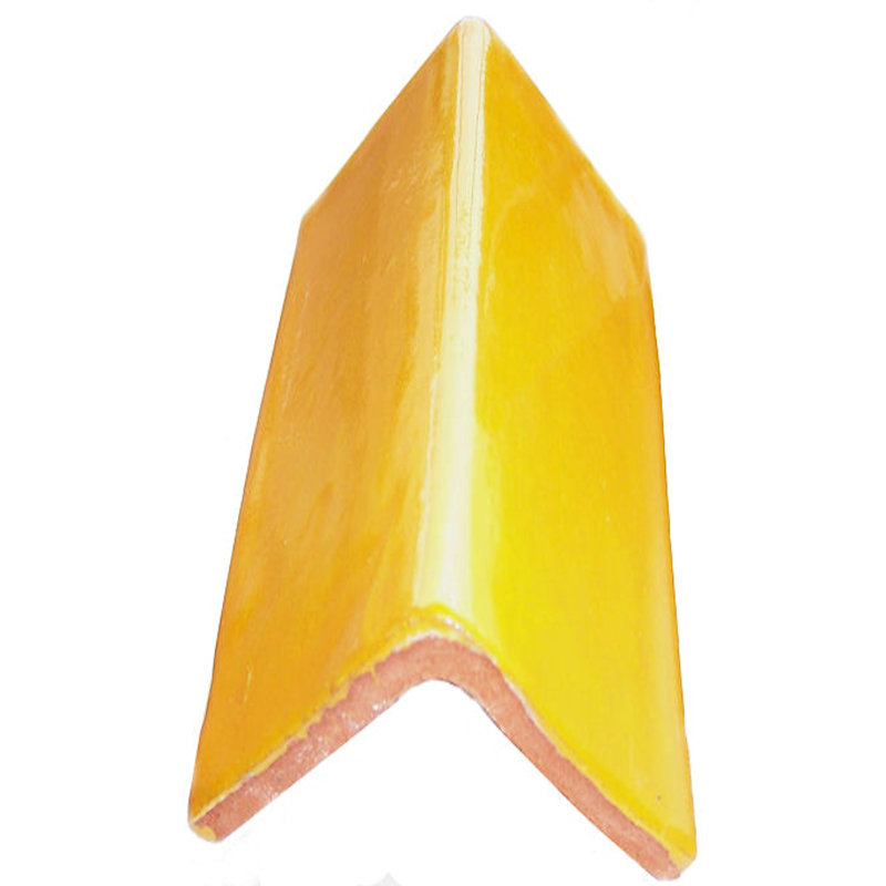 1.75" 5pcs TalaMex Talavera Clay V-Cap, Yellow, 1.75" W x 6" L