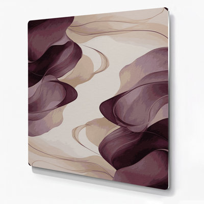 Abstract Landscape 62 Grey Metal Wall Art