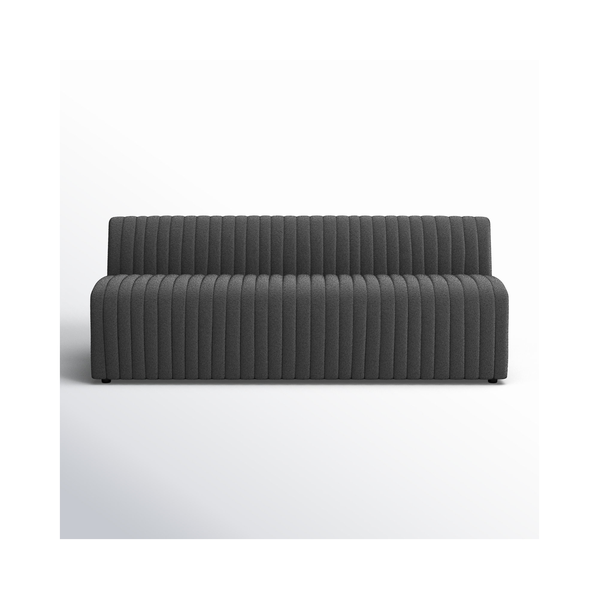 Brandt Bench, 31.5" H x 82" W x 28" D, Fiqa Charcoal Boucle
