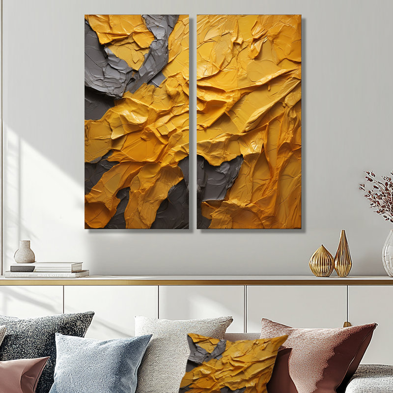 Malmberg - art mural jaune, 20" H x 24" W, Wrapped Canvas, Does Not Apply