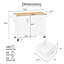 Îlot de cuisine Space avec 5 roulettes lisses, armoire de rangement et comptoir rabattable pliable-121077029