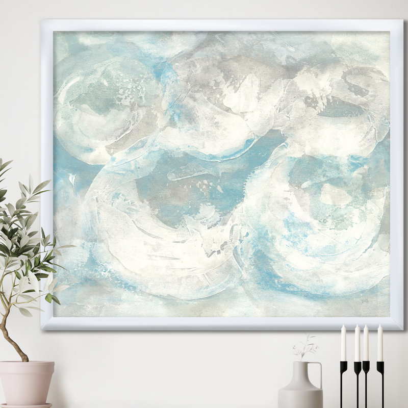 « pâle blue shade iv », reproduction d’image sur toile, Cadre blanc, H 16 po x l 16 po x P 1 po
