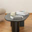 Table basse rétro en bois manufacturé noir