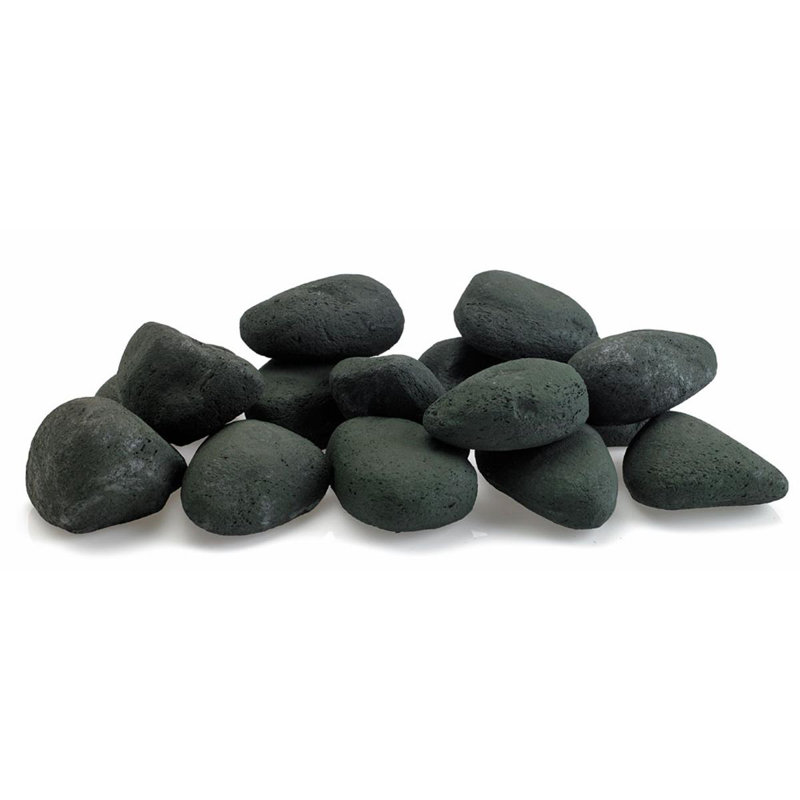 Matte Black Ceramic Fire Rocks Set