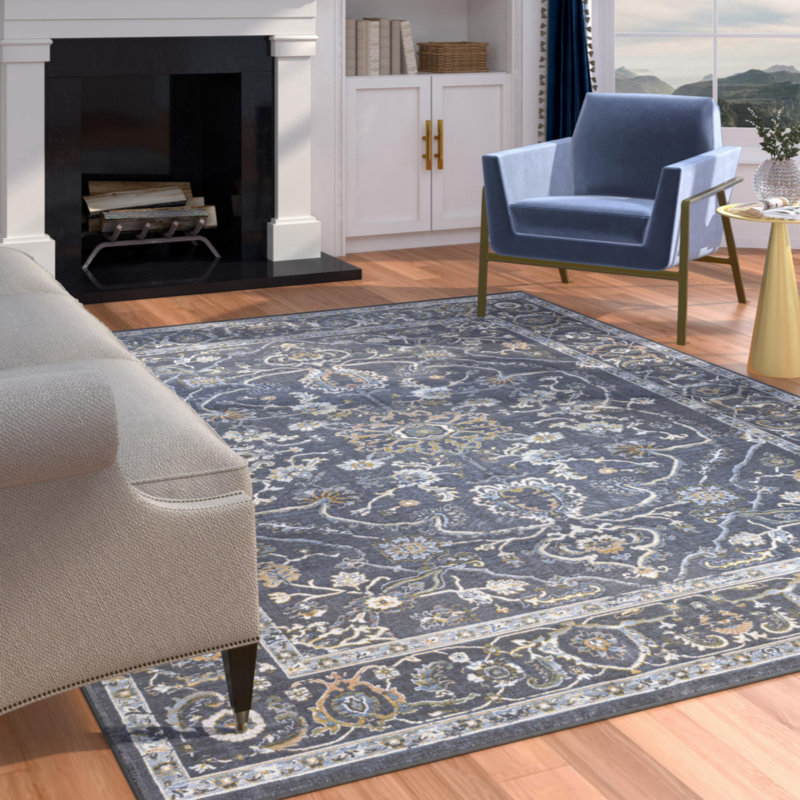 Isaak Viscose Rug, Rectangle 5' x 8'