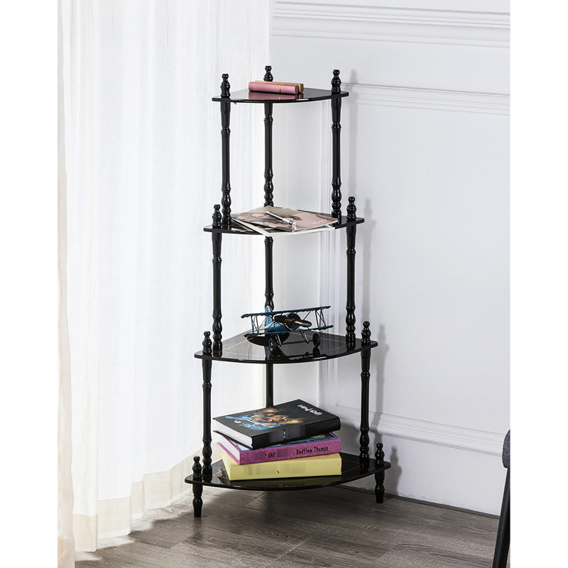 Tablette d'angle en bois de cerisier de 39 po de hauteur 39 po