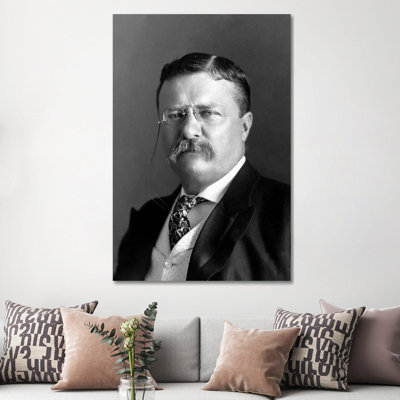 Portrait du président Theodore Roosevelt in 1904 par John Parrot - Photographie sur toile tendue