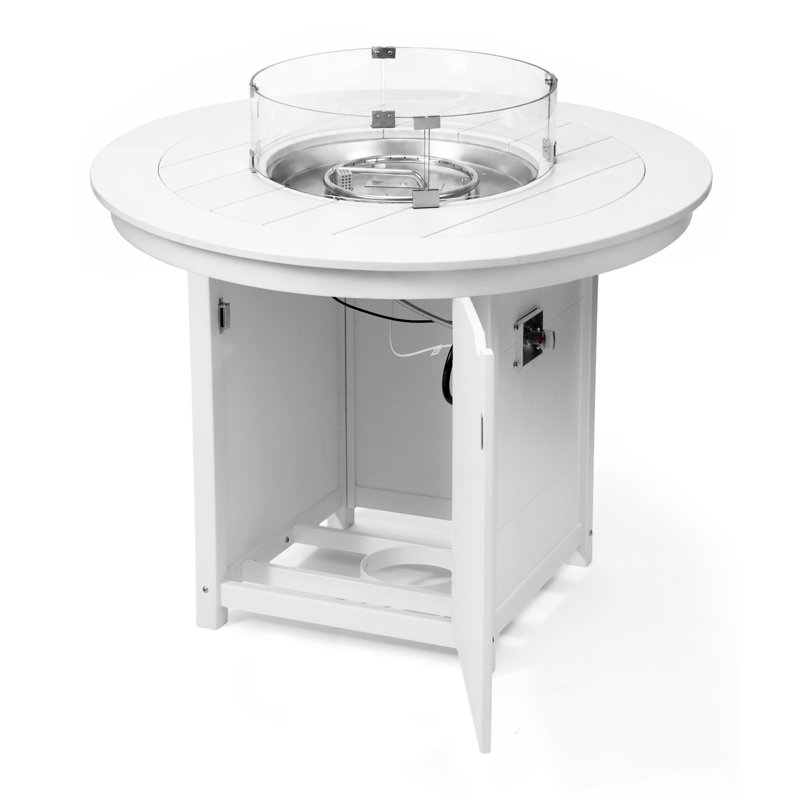 Foyer de table rond 47 po, 42.25" H x 47.25" W x 47.25" D, White