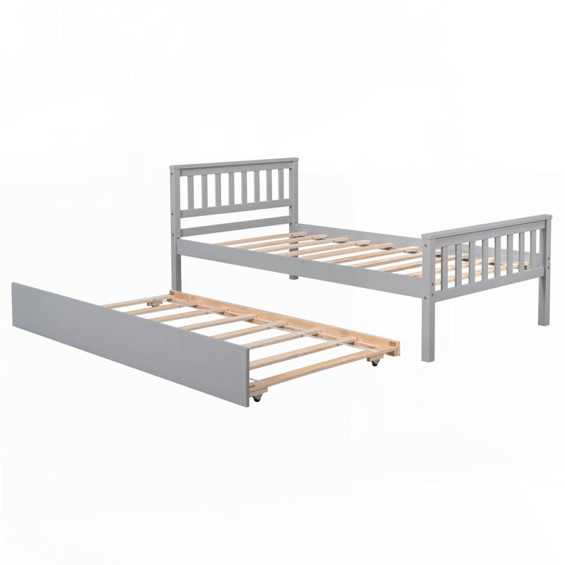 Lit plateforme Hephzibah, gris