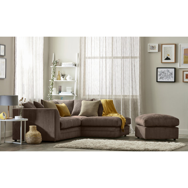 Moana 3 - Piece Living Room Set, Left Hand Facing, Chocolate