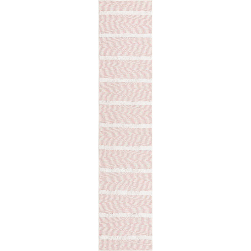 Jordalier Cotton Striped Indoor Rug, Runner 2'7" x 12'