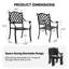 Ensemble de chaises d'extérieur en fonte d'aluminium (ensemble de 2)