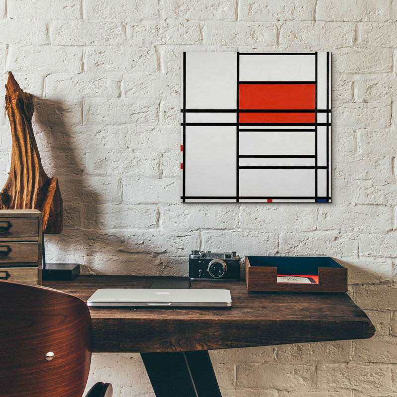"Piet Mondrian, art mural en verre acrylique" par Piet Mondrian, H 12 po x l 12 po x P 0,13 po