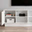 Armoire minimaliste blanche à quatre portes de style ondulé avec tablettes réglables et lumières décoratives-574998372