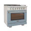 36 in. 5.2 cu. ft. Natural Gas Range and Convection Oven in Black with True Simmer Burners-640147741-640147740