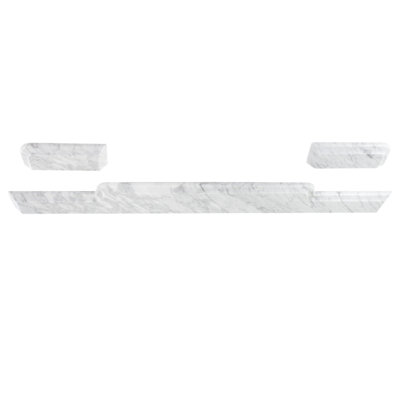 Fauceture Pemberton Carrara Marble Backsplash with Sidesplash