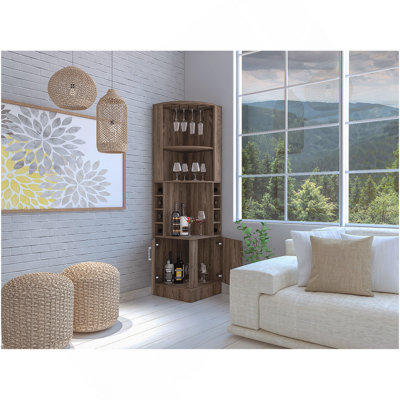 Bar, papprika, salon, noyer foncé