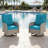 All-Weather Rattan Rocking Swivel Patio Chairs With Cushions-1797795225