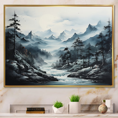 " Japan Mountain Fog Horizons I "