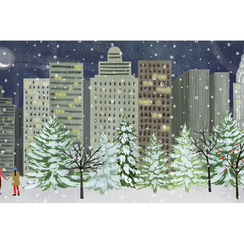 Christmas In The City Collection D by Grace Popp - Wrapped Canvas Painting, 30cm H x 46cm W