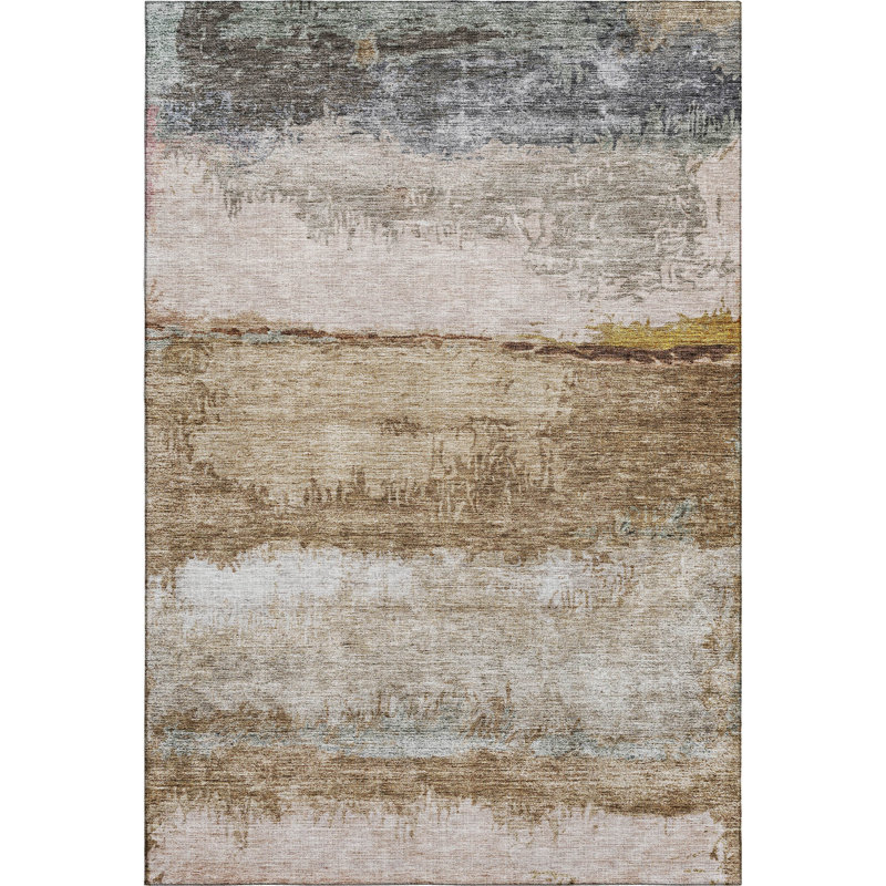 Premium Machine Washable Jessie AMF1197 Abstract Rug, Rectangle 2 pi 6 po x 3 pi 10 po