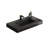Matt Black Engineered Quartz Basin With Overflow For Bathroom Style Integrated In Matte Facility